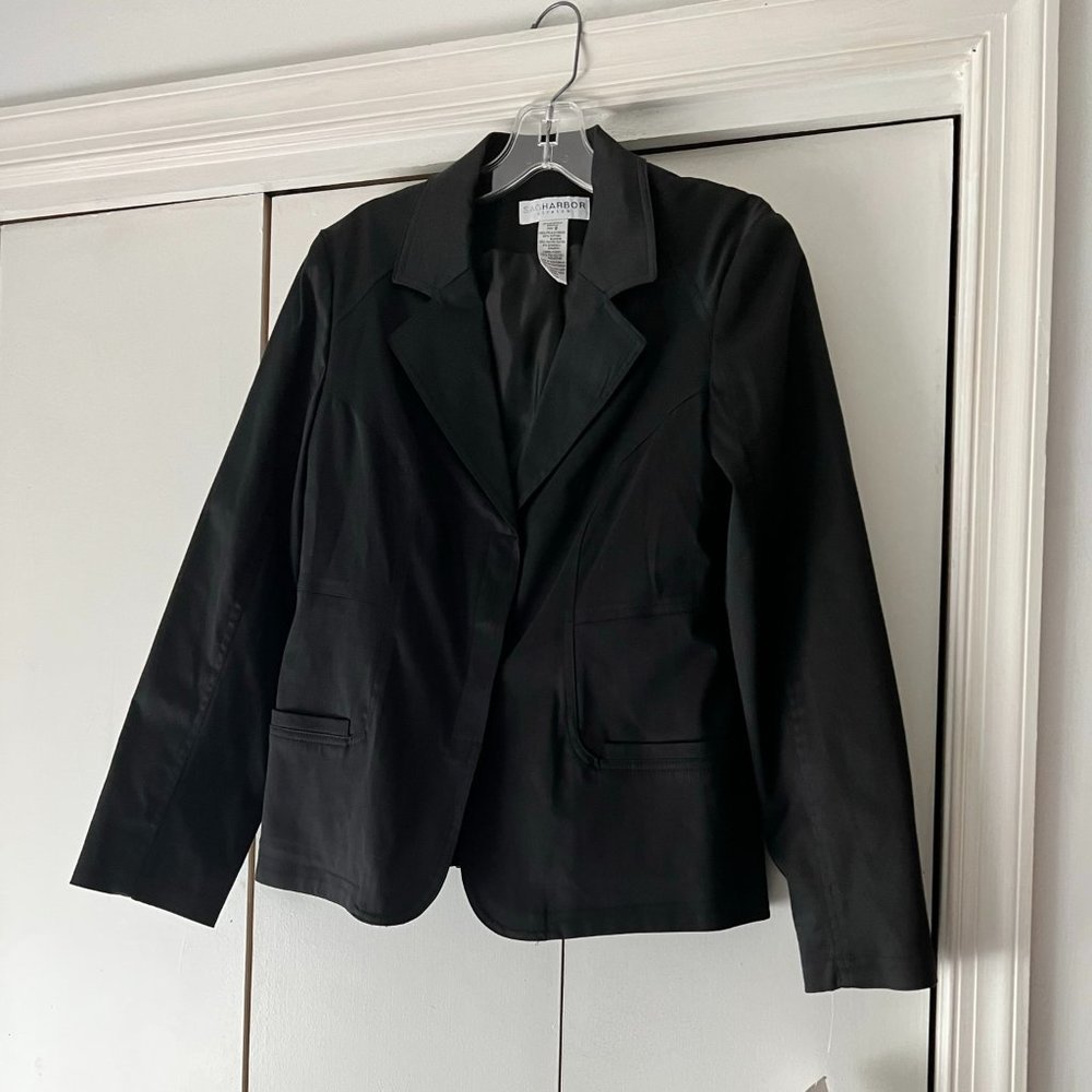 New - Sag Harbor Stretch Blazer - Black - Size 8